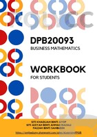WORKBOOK DPB20093 BUSINESS MATHEMATICS