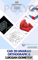 AR - CAD 2D Unjuran Orthografik & Lukisan Isometrik