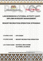 EBOOK LAB WORKBOOK & TUTORIAL ACTIVITY (LKAT) DTR30094