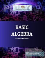 EBOOK BASIC ALGEBRA (LECTURE NOTES & WORKSHEET)