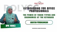 Video PdP - DPK10083 Keyboarding For Office Professionals | The Power Of Touch Typing & Ergonomics At The Keyboard