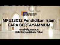 Video - Cara Bertayammum - Pendidikan Islam